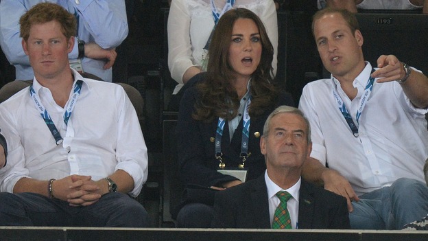 They watched gymnasts from across the Commonwealth competed in the men's and women's team finals.