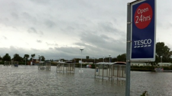 Flooded car park