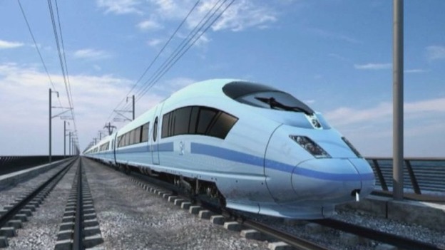 Artist's impression of HS2 train