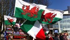 Welsh and Italian flags