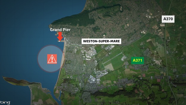 Avon Fire and Rescue's Hovercraft was called into action yesterday afternoon after reports that 8 bathers had got stuck on the beach at Weston-super-Mare during low tide.