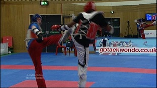 Lutalo Muhammad in training.