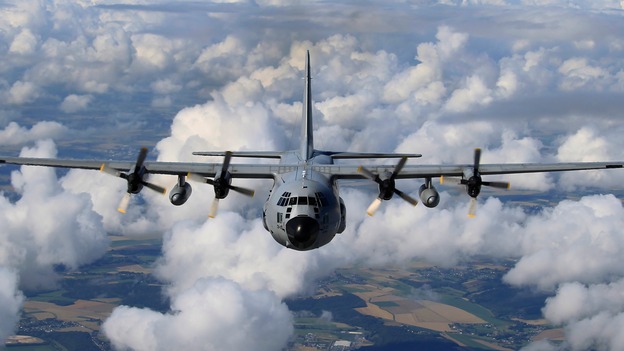 A child's body was discovered in a US Air Force C-130 similar to this one
