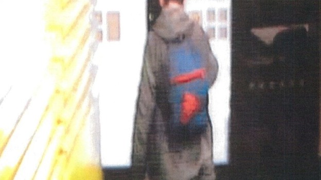 The rucksack pictured on James Henderson's back