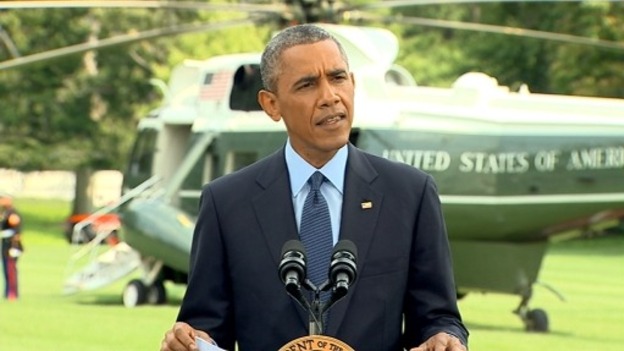 President Obama said sanctions had made the Russian economy weaker.