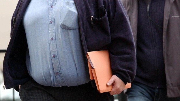 overweight man