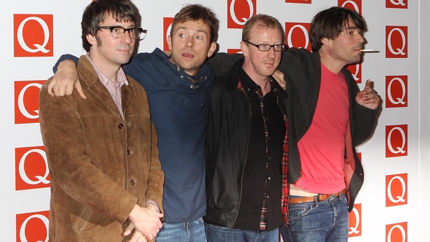Damon Albarn, second left, pictured with Blur in 2012.