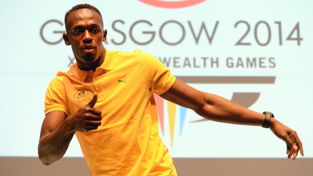 Jamaica's Usain Bolt during a press conference at the MPC, during the 2014 Commonwealth Games in Glasgow.