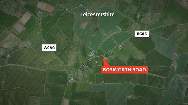 It happened on Bosworth Road in Wellsborough in Leicestershire.