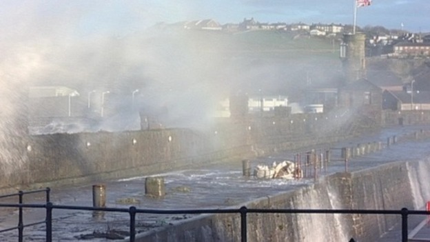 The harbour was badly damaged in last December's storms