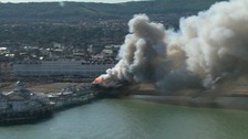 Fire services tackling major blaze on Eastbourne Pier