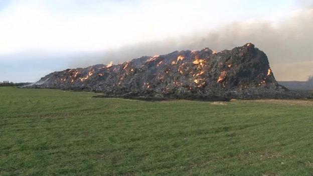 Farmers warned to take precautions against straw stack arsonists.