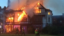 Three schoolboys arrested over arson attack on Cadbury family house
