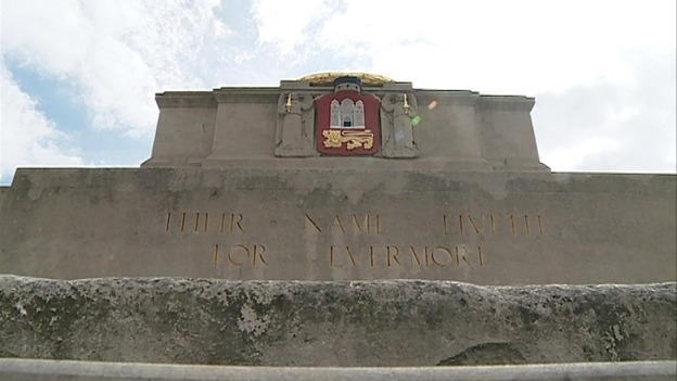 There have been some complaints that skateboarders are damaging a war memorial in the city centre.
