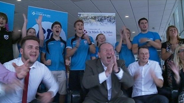 University of St Mark & St John celebrate Ben's win
