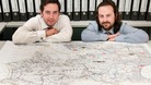 Ben Whitestone and Matt Redmond with map of proposed Swansea West & Gower constituency