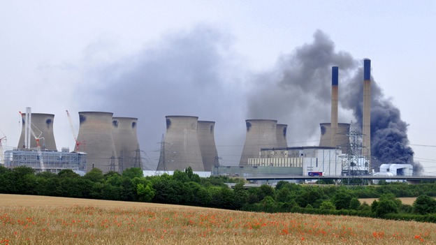 Ferrybridge ablaze