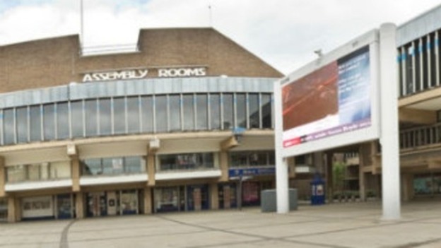 The Assembly Rooms in Derby city centre was hit by a fire in March