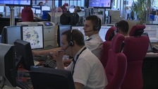 Staff hard at work in the Norfolk Police control room.