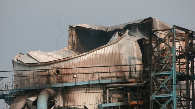 The scene at Ferrybridge today