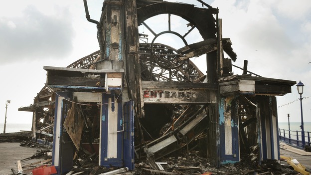 Two-thirds of the pier are thought to have survived the fire.