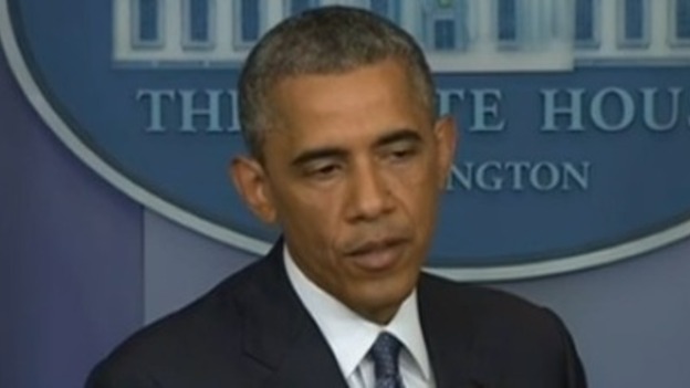 President Obama at a news briefing earlier today.