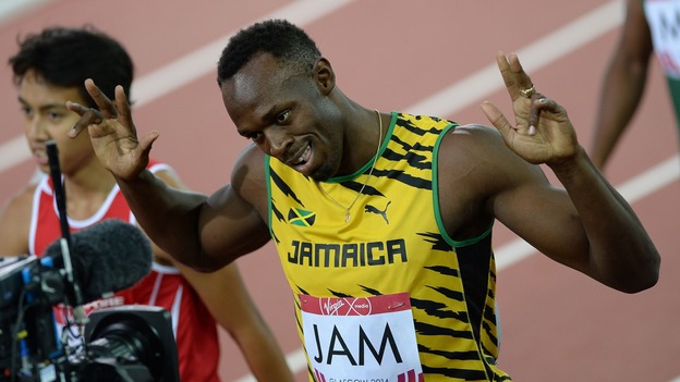 Usain Bolt after sailing through the qualifying 4 x 100m relay heats on Friday.