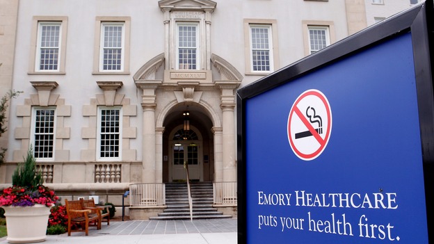 The Emory University Hospital in Atlanta where the pair will be treated.
