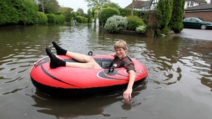 Record rainfall has lead to flooding in areas such as Wales