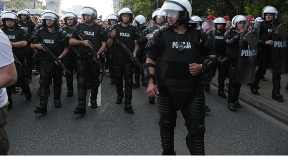 Polish police in Warsaw.
