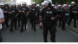 Polish police in Warsaw.