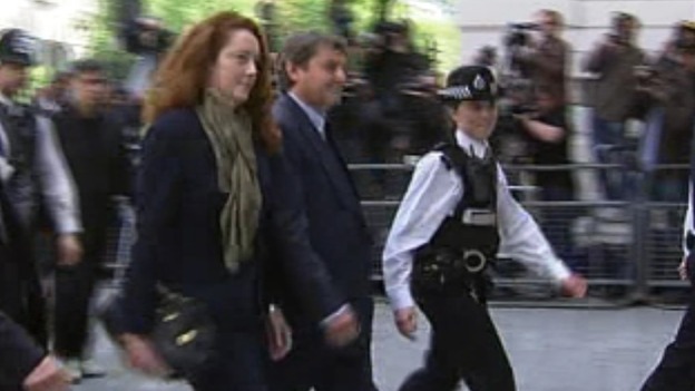 The former chief executive of News International arriving at Westminster Magistrates Court