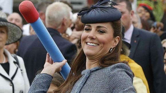 Duchess of Cambridge joins in during events in Nottingham to mark the Queen's Diamond Jubilee