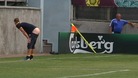 Swedish goalkeeper Johnan Wiland during Sweden's training session. 
