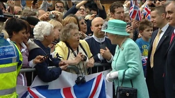 Well-wishers queued from the early hours of this morning to meet Her Majesty