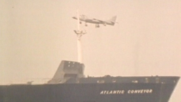 sea harrier and atlantic conveyor