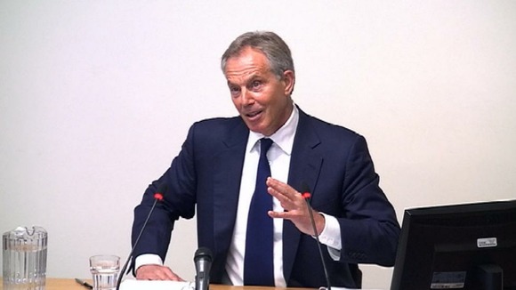 Former Prime Minister Tony Blair at the Leveson Inquiry.