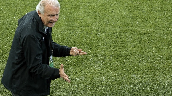 Ireland boss Giovanni Trapattoni looks stressed during their 4-0 defeat.