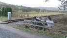 Van in ditch