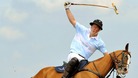 Prince Harry in action during a Polo match when he captained Sentebale against St Regis, for charity at Campinas in Brazil.
