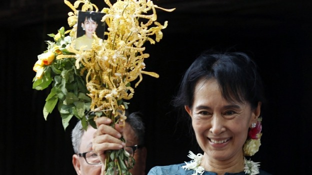 Burmese opposition leader Aung San Suu Kyi is to speak in Oslo today.