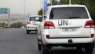 UN observer vehicles in Syria.