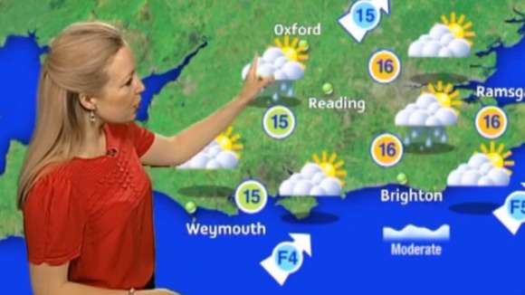 Phillipa Drew with the weather 