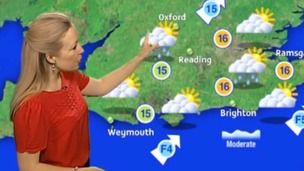 Phillipa Drew with the weather 