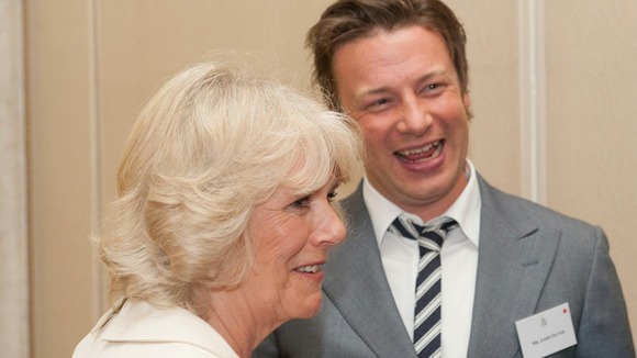 Duchess of Cornwall and chef Jamie Oliver