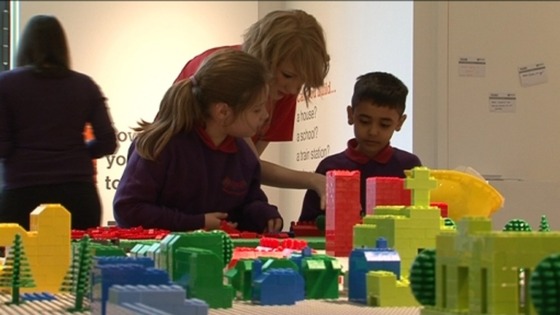 Children at the exhibition