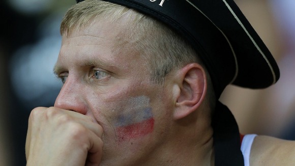 A tearful Russian fan