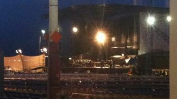 The Blackpool Tower Headland outdoor arena after the show had been cancelled.
