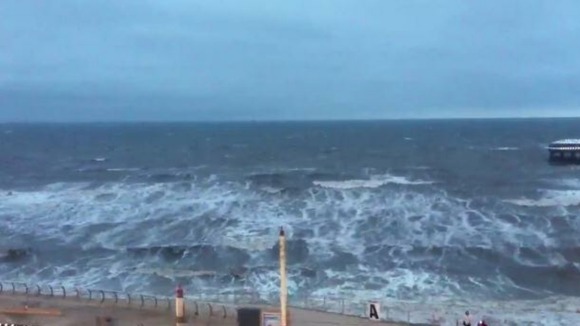 Choppy waters in Blackpool.