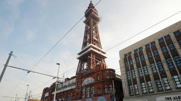 The Blackpool Tower Headland outdoor arena lies in the shadow of the Lancashire resort's tower.